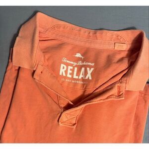 Tommy Bahama Polo Shirt Relax Men's Size XL Cotton Knit Orange Polo